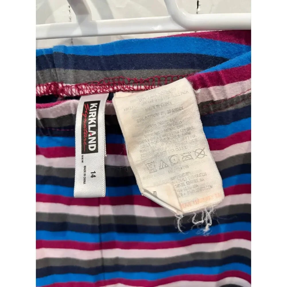 Kirkland Kids’ Girls’ Size 14 Striped Leggings
